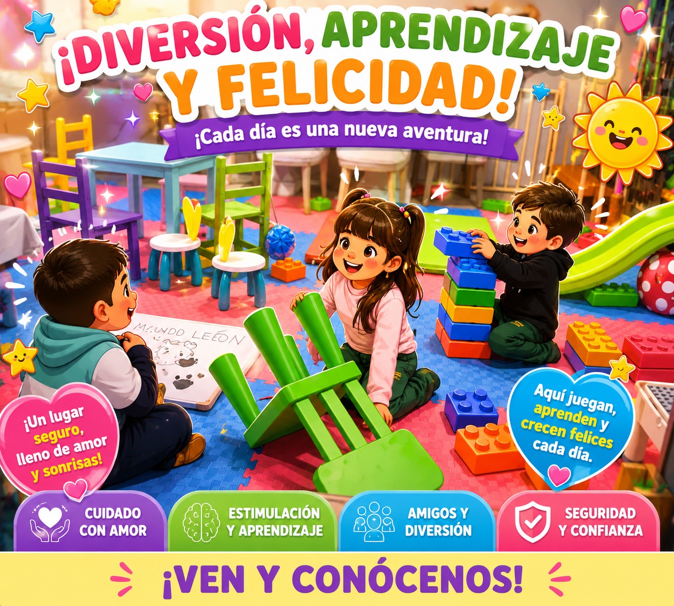 Diversión, aprendizaje y felicidad