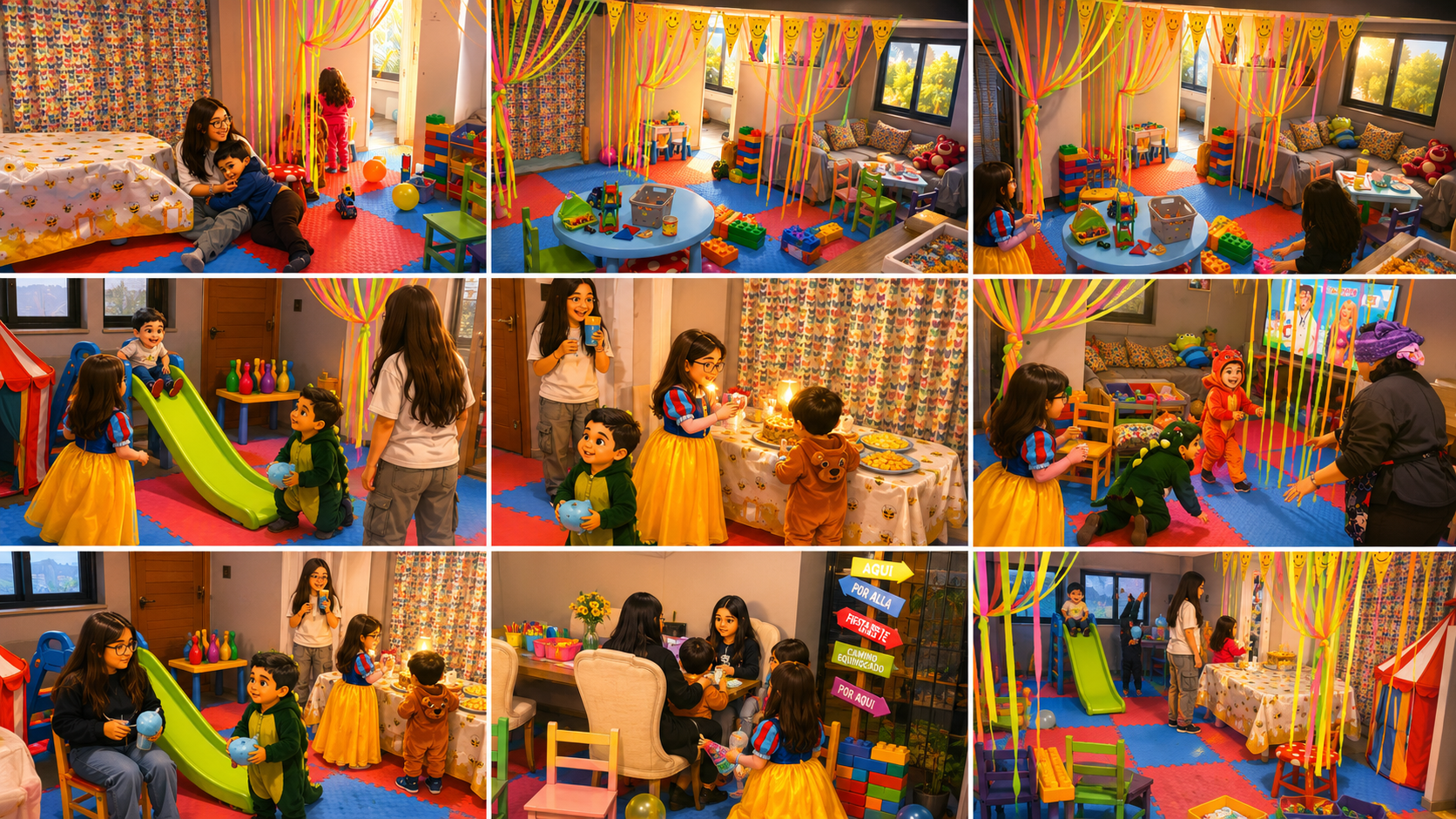 Collage de momentos en la guardería